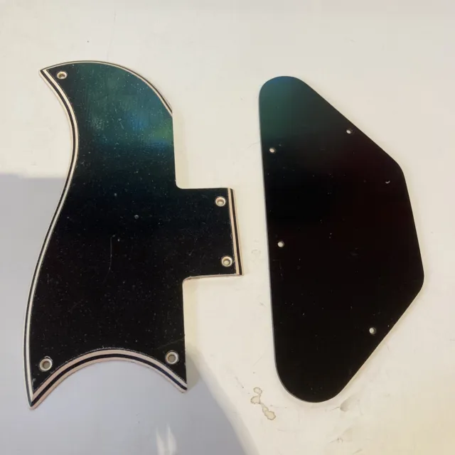 Black/Cream 5 Ply Wide Bevel Pickguard for Gibson SG 62 RI + Backplate