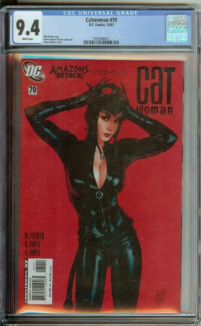 Catwoman #70 CGC 9.4 DC Comic 2007 White Pages Adam Hughes Cover Art