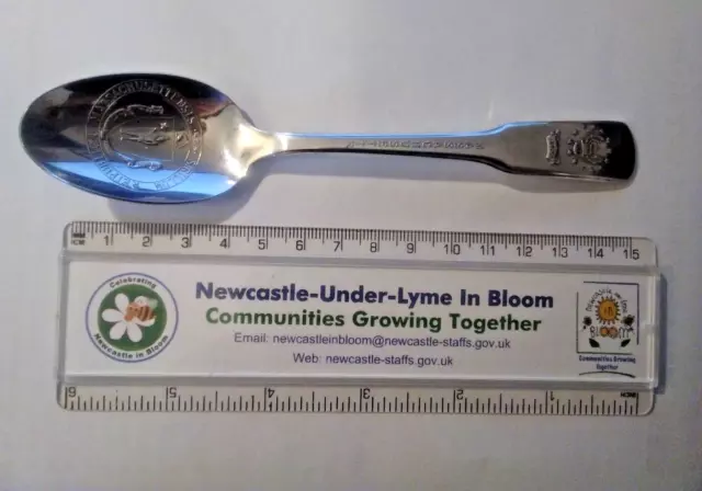 Silver plated Massachusetts Bicentennial Collectors Spoon 1976 6 inches long