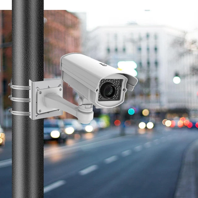 Poteau De Caméra De Sécurité Extérieur Universel - Hauteur Réglable 0,5 à 6m - Avec Paratonnerre Et Bras Multi-angles