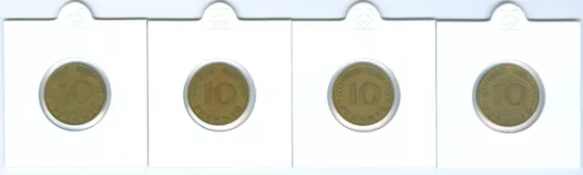 BRD  10 Pfennig DFGJ sehr schön (Wählen Sie unter: 1950-1973)