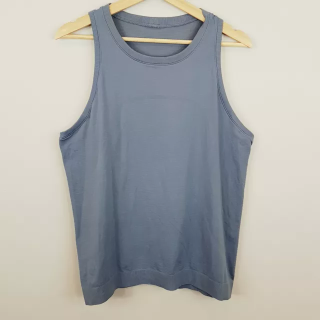 LULULEMON Womens Size M or 12 Oasis Blue Swiftly Breeze Relaxed Tank Top RARE