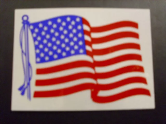 American Flying 3 1/4" X  2 3/8" United State Flag Reflective Decal