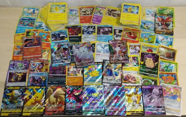 Lotto 100 Carte Pokemon - Rare - Holo - V/Vmax - Gx - Full Art