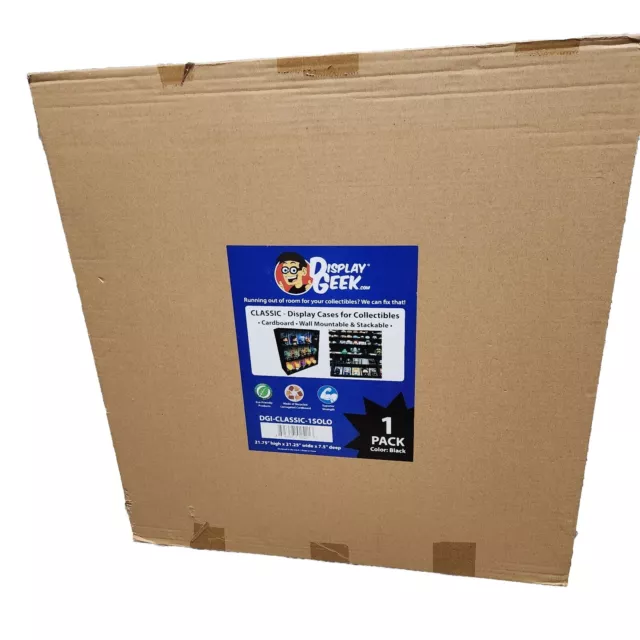 Display Geek Display Case For Funko Pops, Wall Mountable & Stackable Toy Shelf Display Geek Display Case For Funko Pops, Wall Mountable & Stackable Toy Shelf