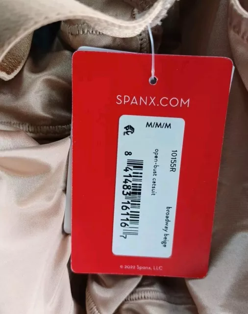 SPANX SUIT YOUR Fancy Open-Bust Catsuit Beige 10155R Shapewear New size ...