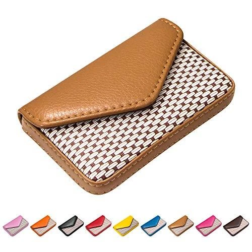 Leather Business Name Card Holder Case Wallet Credit Card Book