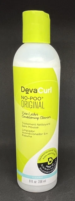 Deva Curl No-Poo Shampoo Zero Lather Conditioning Cleanser 8 Oz Bottle - New Deva Curl No-Poo Shampoo Zero Lather Conditioning Cleanser 8 Oz Bottle - New
