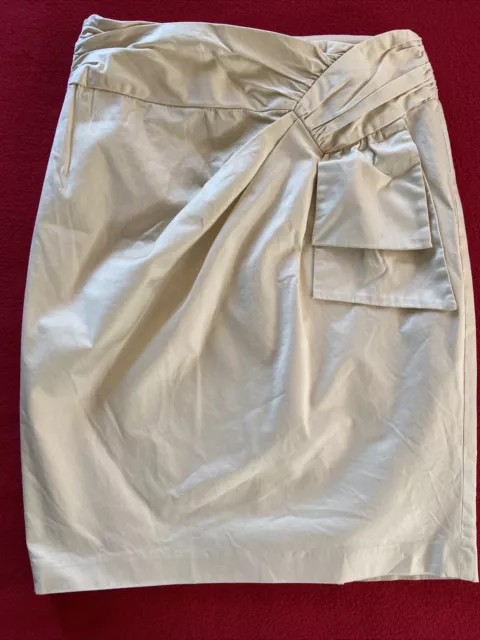 PERFECT PENCIL SKIRT nanette lepore ivory stretch cotton skirt women’s size 4