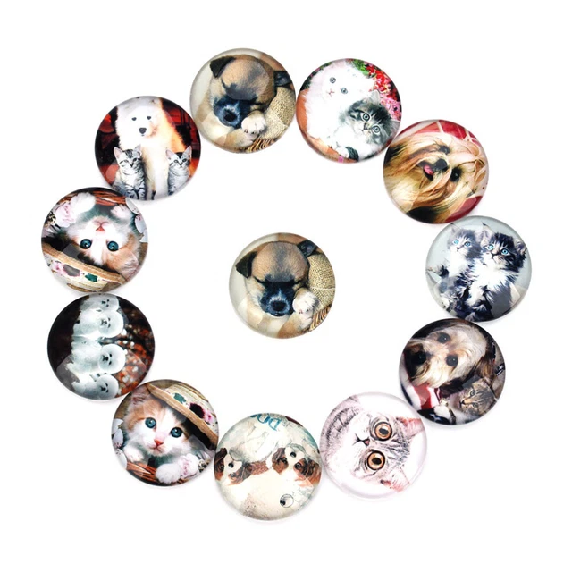 3x Dome Cabochons Glas Mosaik Perle Flatback Dome Cabochons Cabochons Edelstein 10