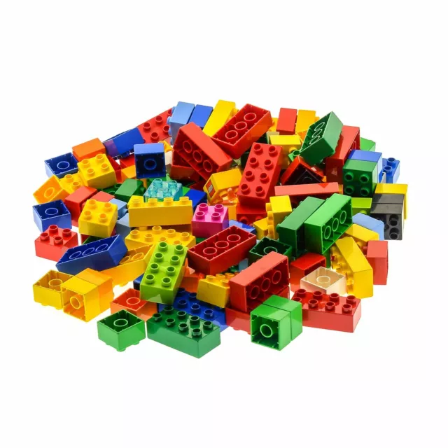 130 Piezas 1KG lego Duplo Piedras 100x4er 2x2 Básico 30x8er 2x4 Kiloware Mixto