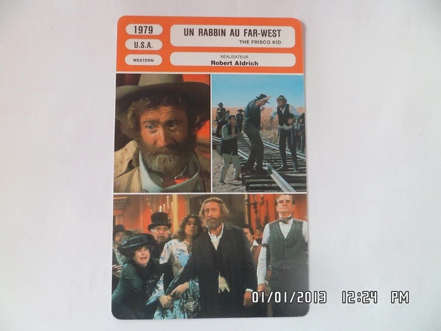 CARTE FICHE CINEMA 1979 UN RABBIN AU FAR WEST Gene Wilder Harrison Ford R.Bieri