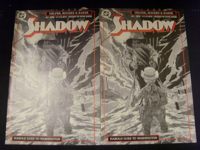 Shadow 7 Dc Comic Error Print Cut Andy Helfer Marshal Rogers Baker 1988 Vf/Nm