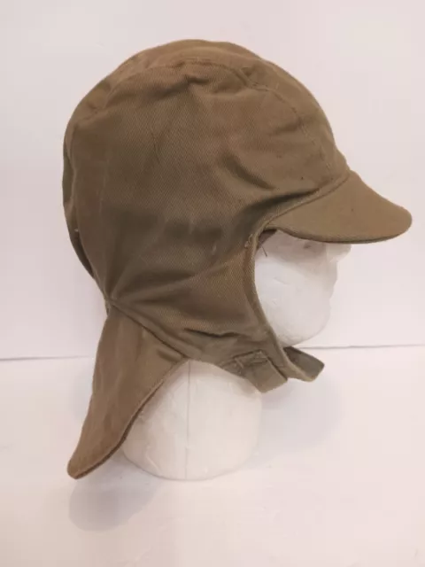 USN Winter Cloth Khaki Deck Helmet Hat Size 7  NOS