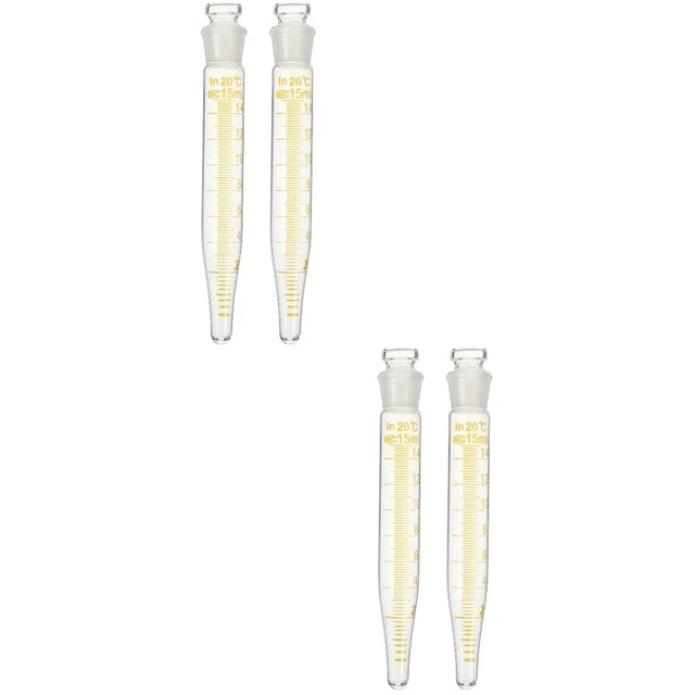 4 Pcs Glass Science Tubes Test Tube Laboratory Centrifuge Tube