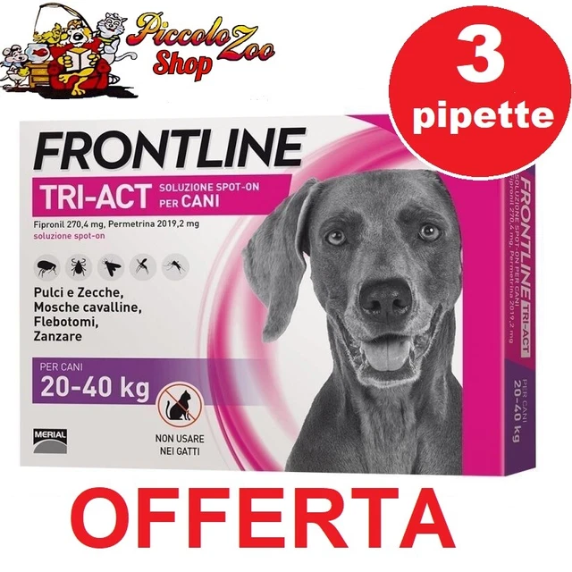 FRONTLINE TRIACT 3 pipette antiparassitario per cani di 2040 kg SCAD