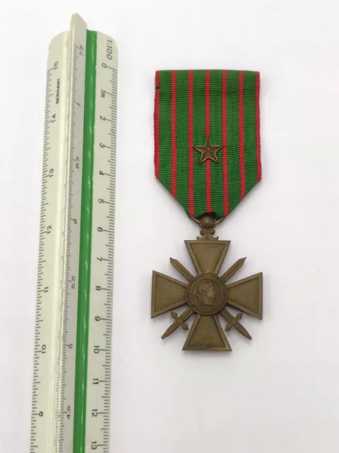 MEDAILLE CROIX DE GUERRE 1914 1916 militaria armée française ruban citation WW1