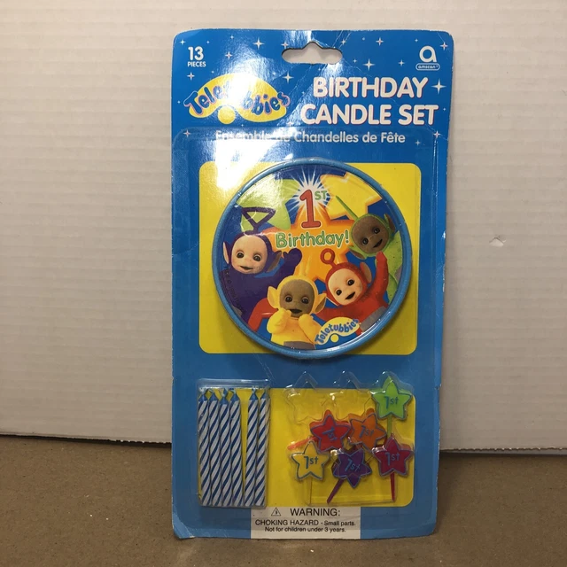 Vintage Teletubbies 1st Birthday Party Candle Set 1999 Tinky Winky La La Po