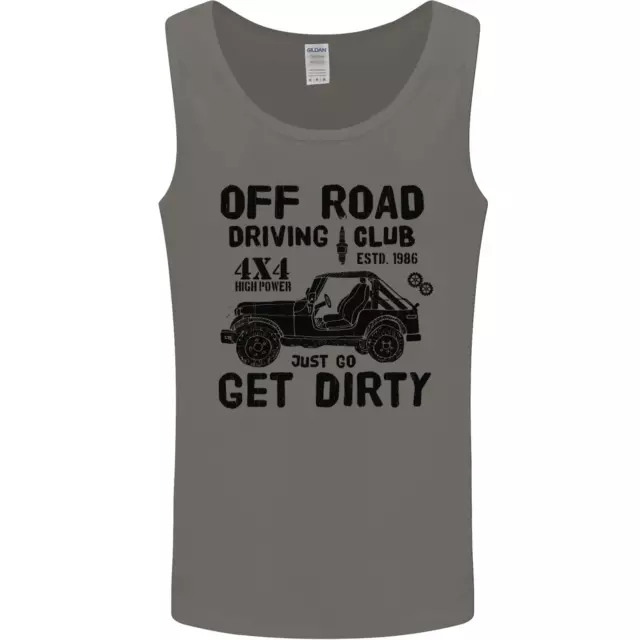 Off Road Driving Club Get Dirty 4x4 Funny Mens Vest Tank Top