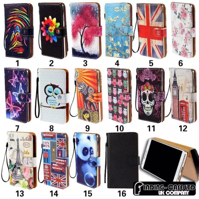 For Various Nokia Lumia SmartPhones Leather Smart Stand Wallet Case Cover