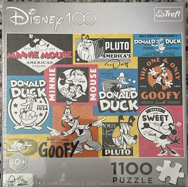 Disney 100 Mixed Character Puzzle / 1100 Pieces / Brand New + Sealed Trefl