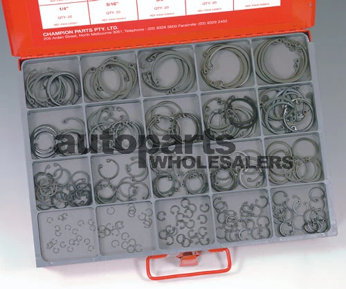 Champion Master Kit R Clips CHAMPION MASTER KIT METRIC INTERNAL CIRCLIPS ASSORTMENT (260 Pieces ...