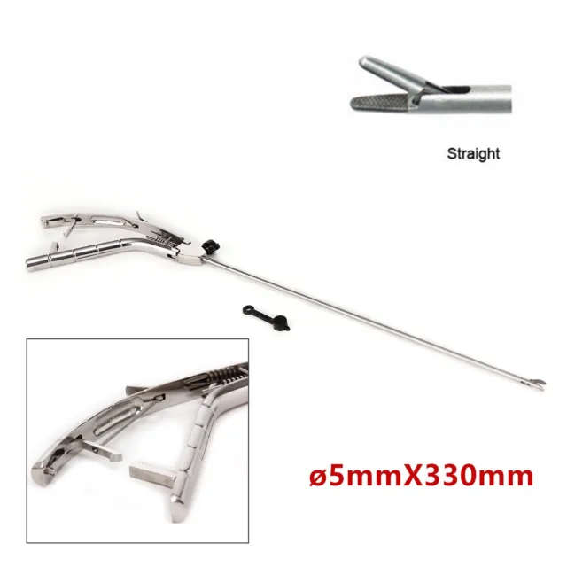 ø5X330mm Needle Holder Gun Type Laparoscopy Laparoscopic Endoscopy Straight Tip