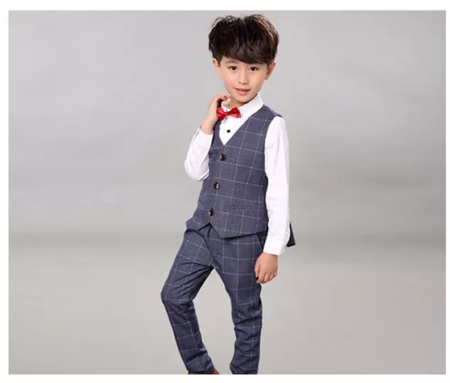 Boys Suits 4 Piece Wedding Suit Prom Page Boy Baby Formal Party 3 Colours 6