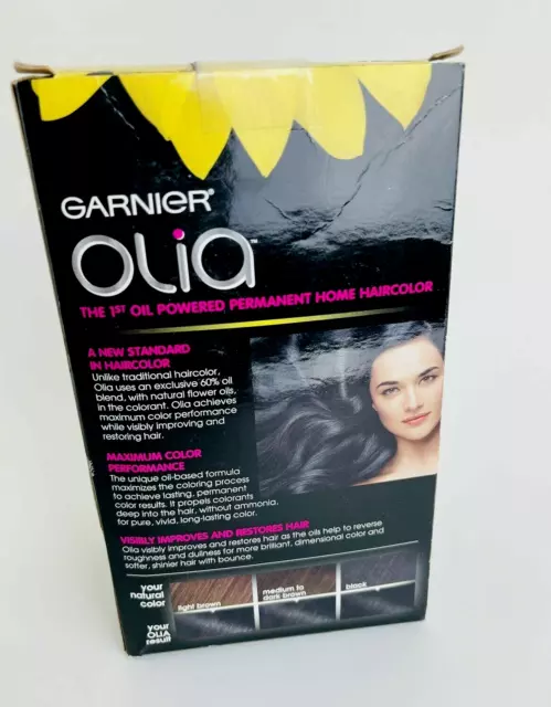 1 GARNIER Olia Oil Powered PERMANENT Hair COLOR Dye 2.1 Soft Blue Black, New