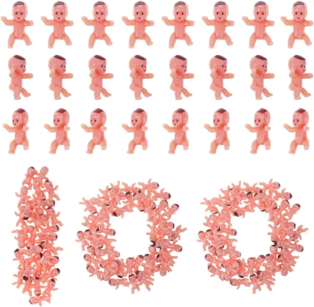 Mini bebés de plástico, 100 piezas pequeños bebés de plástico para cubitos de hielo