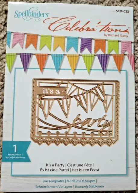 Spellbinders SCD-033 Celebra'tions It's a Party Etched/Wafer Thin Metal Die
