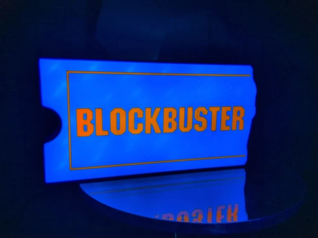 thumbnail image 2 of Blockbuster Video 3D Printed Sign - Extra Large 9x4.5 Inches Nostalgia Decor 2 of 2