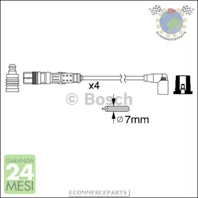 #56346 Kit Cavi Candele Bosch Per Vw Golf Vi Benzina 2008>2013