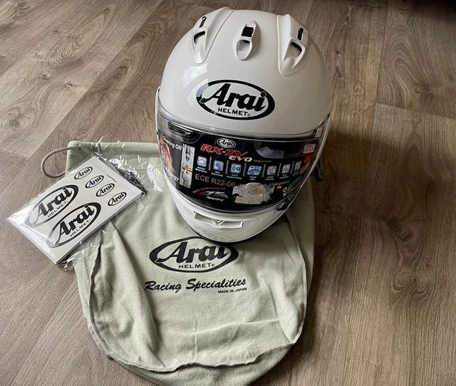 ARAI RX-7V EVO White XL ECE R22-06 Full Face Race Motorcycle Helmet ...