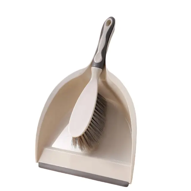 Tabletop and Kitchen Dustpan with Bristles Rubber Edge Broom Set Cleaning Tools