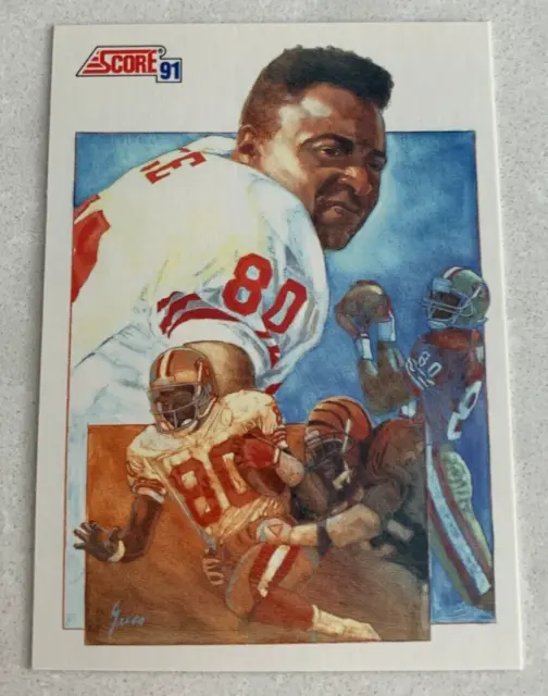 NFL JERRY RICE San Francisco 49ers 1991 Score Football Trading CARD #665