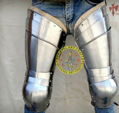 Combat Médiévale Jambe Combat Acier Armor Ensemble Plaque Sca Jeu de Rôle Reenachment 