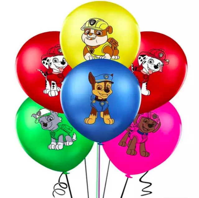 Up To 10 Pcs!  Paw Patrol Latex Balloon Kids Children Birthday Party Decoration