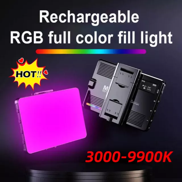 Pocket RGB Full Color 3000-9000K LED Video LightPhotography Fill-LampVLog