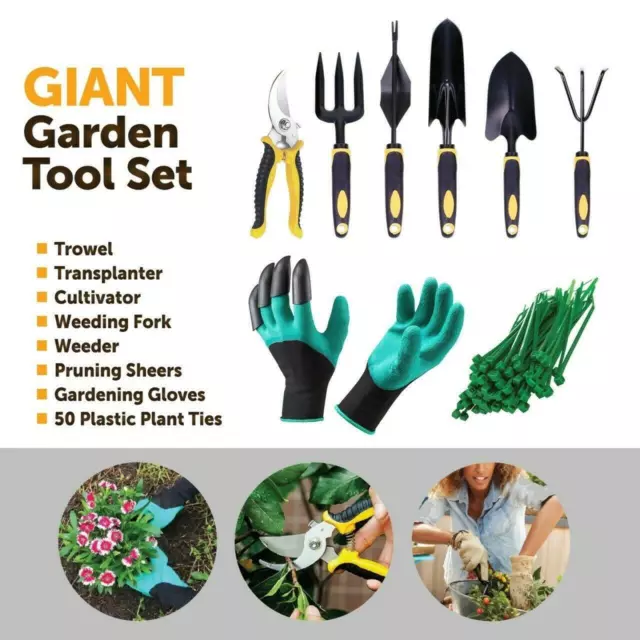 New Giant Gardening Tools Set Gift Garden Hand Tool Kit Diy Non-Slip Ergonomic