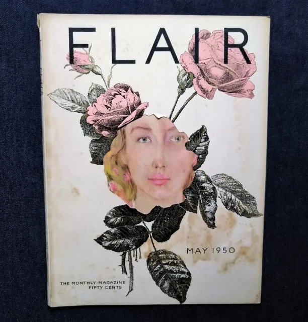 1950 Flair Rose Special Feature Redute Botanical Painting Rene Gruaud/Lewis Fore