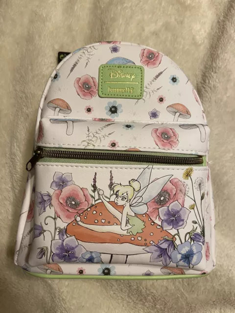 Loungefly Disney Tinker Bell - Naughty Pixie on Mushroom - Mini Backpack - New
