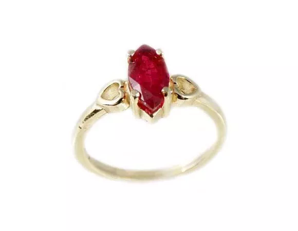 Ruby Gold Ring 1 1/3ct Antique Ancient Hebrew Israel Biblical Lord of Gems 14kt