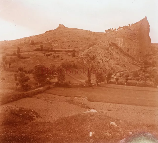 FRANCE Paysage c1920 Photo Plaque de verre Stereo Vintage P29L10n3