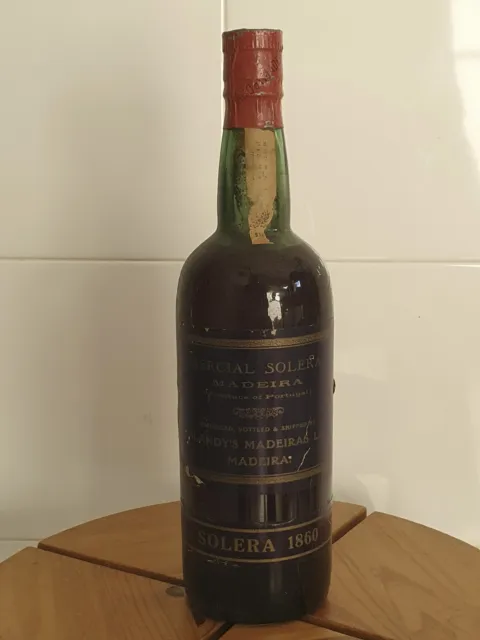 Very rare 1860 Madeira Sercial Solera wine