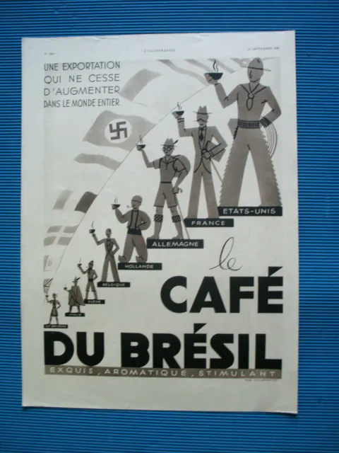 Publicite De Presse Cafe Du Bresil Exportation Dans Le Monde Entier Ad 1936