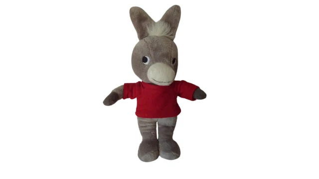 O Doudou Peluche âne Trotro Gris Blanc GALLIMARD JEUNESSE t-shirt jaune