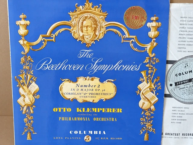Columbia Sax 2331 *Blue/Silver* Klemperer* Beethoven Symphony No.2 /Overtures* Columbia Sax 2331 *Blue/Silver* Klemperer* Beethoven Symphony No.2 /Overtures*