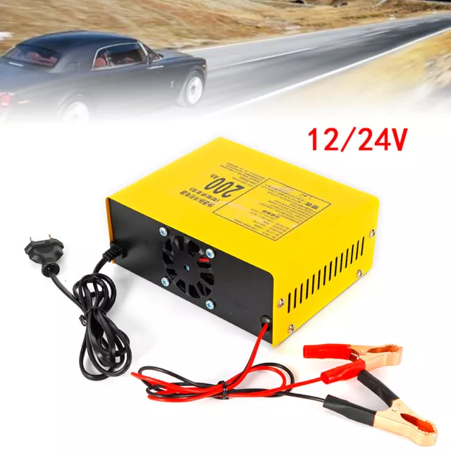 Profi 200AH Intelligente Auto KFZ Batterie Ladegerät Impuls  Reparatur 12V/24V