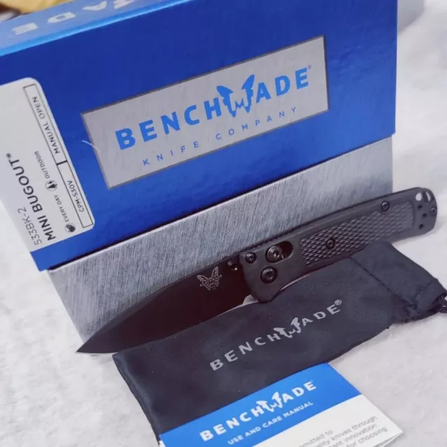 533BK-2 Mini Bugout Benchmade Blue Class Black cpm-s30v 5/7/21 knife new w/box